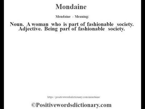 mondaine meaning.